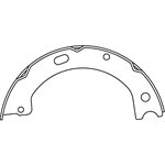 BS 1061 Parking Brake Shoes: Hino FA FB with Manual Trans UD 1300 8 in. x 1.75 in.