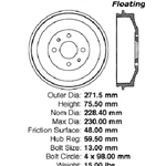 A high quality, direct fit OE replacement brake drum.