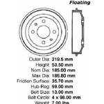 A high quality, direct fit OE replacement brake drum.
