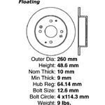 Manufactured to meet QS and ISO Quality System Standards; Utilizes an Electrocoating finish that provides long lasting corrosion protection; Designed to withstand 400 hours of salt water exposure without rusting; Double disc grinding ensures parallelism, eliminates run out, and provides near perfect disc thickness; The double disc grinding also leaves a non-directional finish on the friction surface area for more effective pad-disc break in while providing quieter and smoother stops; Center-split core casting offers proper heat transfer and thermal efficiency for superior braking and safety; 100 percent fully machined hat delivers better disc balance; Mill-corrected to a tolerance of less than 2 oz. per inch.