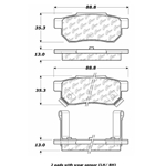 D0374 Ceramic Disc Brake Pads: Rear - Acura, Honda
