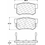 D0537 Ceramic Disc Brake Pads: Rear - Acura, Honda, Suzuki