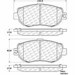 D0612 Ceramic Disc Brake Pads: Front - Lexus