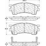 D0637 Ceramic Disc Brake Pads: Front - Ford, Mazda