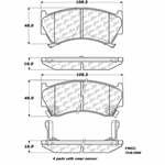 D0668 Ceramic Disc Brake Pads: Front - Nissan