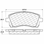D0722 Ceramic Disc Brake Pads: Front - Subaru