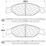 D0804 Ceramic Disc Brake Pads: Front - Ford