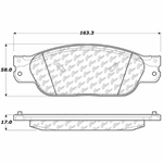 D0805 Ceramic Disc Brake Pads: Front - Ford, Lincoln