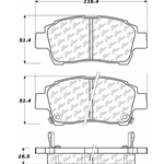 D0822 Ceramic Disc Brake Pads: Front - Toyota