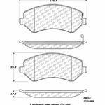 D0856 Ceramic Disc Brake Pads: Front - Chrysler Van, Dodge Van, Jeep SUV