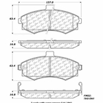 D0943 Ceramic Disc Brake Pads: Front - Honda SUV