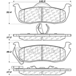 D1087 Ceramic Disc Brake Pads: Rear - Jeep SUV