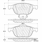 D1044 Ceramic Disc Brake Pads: Front - Ford, Mazda, Volvo