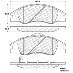 D1074 Ceramic Disc Brake Pads: Front - Kia