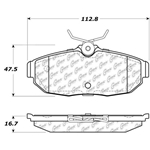 D1082 Ceramic Disc Brake Pads: Rear - Ford