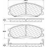 D1097 Ceramic Disc Brake Pads: Front - Kia Van