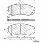 D1104 Ceramic Disc Brake Pads: Front - Hyundai