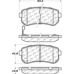 D1157 Ceramic Disc Brake Pads: Rear - Hyundai, Kia