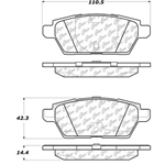 D1161 Ceramic Disc Brake Pads: Rear - Ford, Lincoln, Mazda, Mercury
