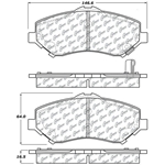 D1273 Ceramic Disc Brake Pads: Front - Chrysler Van, Dodge SUV, Jeep SUV, Volkswagen Van