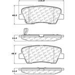 D1284 Ceramic Disc Brake Pads: Rear - Hyundai, Van, Kia, Van