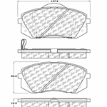 D1295 Ceramic Disc Brake Pads: Front - Kia