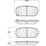 D1296 Ceramic Disc Brake Pads: Rear - Kia