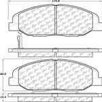 D1332 Ceramic Disc Brake Pads: Front - Cadillac