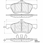 D1047A Ceramic Disc Brake Pads: Front - Ford SUV, Mazda SUV, Mercury SUV