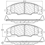 D1339 Ceramic Disc Brake Pads: Front - Ford Focus