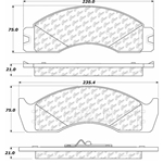 D0411 High Heat Formulation Disc Brake Pad Set - Ford Pickup, Van