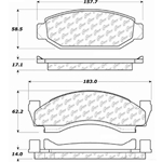 D0050A Semi-Met Disc Brake Pads: Front - Ford, Pickup, SUV, Van, Lincoln, Mercury