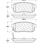 D0090 Semi-Met Disc Brake Pads: Front - AMC, Ford, Mercury