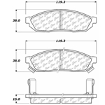 D0281 Semi-Met Disc Brake Pads: Front - Honda