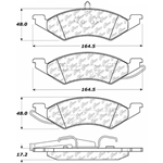 D0257 Semi-Met Disc Brake Pads: Front - Ford, Mercury