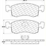 D0220 Semi-Met Disc Brake Pads: Front - Chrysler, Dodge, Plymouth