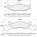 D0221 Semi-Met Disc Brake Pads: Front - Dodge, Pickup, Plymouth, Pickup