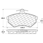 D0227A Semi-Met Disc Brake Pads: Front - Audi, Volkswagen