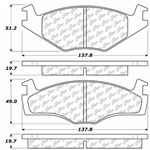 D0280 Semi-Met Disc Brake Pads: Front - Volkswagen