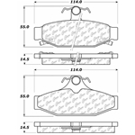 D0295 Semi-Met Disc Brake Pads: Rear - Corvette
