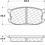 D0297 Semi-Met Disc Brake Pads: Front - Chevrolet, Geo, Isuzu