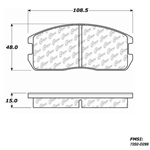 D0299 Semi-Met Disc Brake Pads: Front - Dodge, Eagle, Mitsubishi