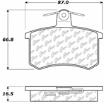 D0306 Semi-Met Disc Brake Pads: Rear - Volkswagen