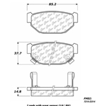 D0314 Semi-Met Disc Brake Pads: Rear - Subaru