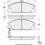 D0334 Semi-Met Disc Brake Pads: Front - Acura, Honda