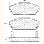 D0409 Semi-Met Disc Brake Pads: Front - Acura, Honda