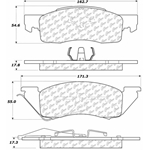 D0344 Semi-Met Disc Brake Pads: Front - Dodge Pickup 2WD