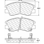 D0349 Semi-Met Disc Brake Pads: Front - Dodge Pickup, Van, Mitsubishi Pickup, Van