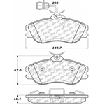 D0362 Semi-Met Disc Brake Pads: Front - Audi