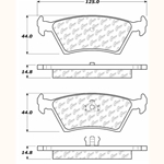 D0381 Semi-Met Disc Brake Pads: Rear - Chrysler, Dodge